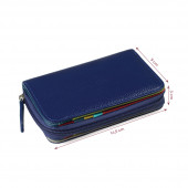Portofel dama din piele naturala DiAmanti Gilda Blu